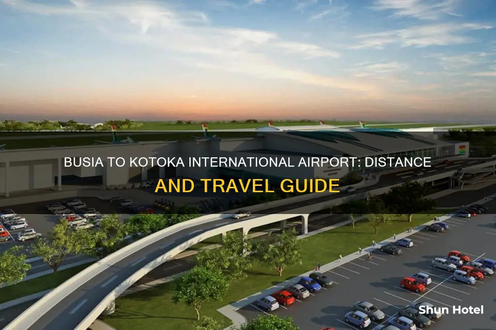 what is the distance from busia and kotoka international airport