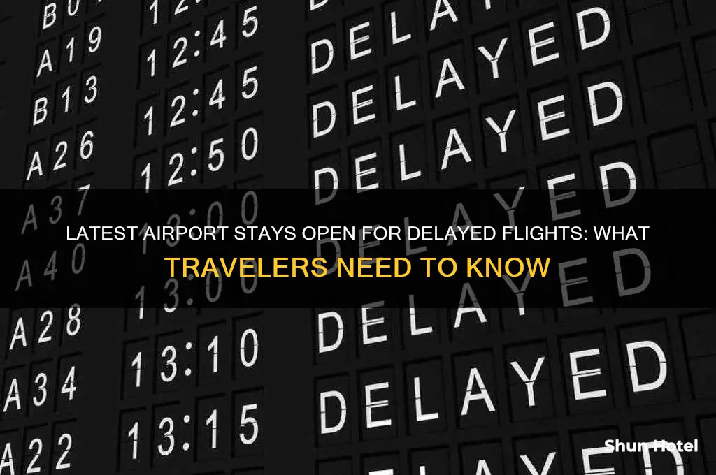 what is the latest airport stays open delayed flight