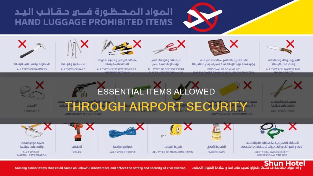 what items can you take through airport security