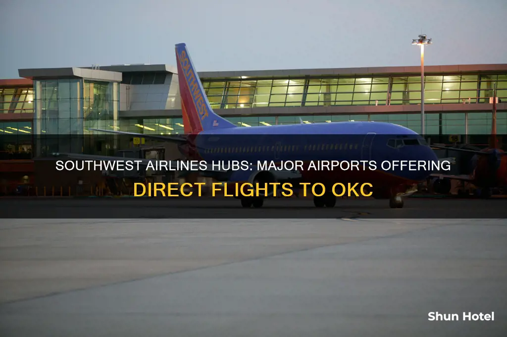 what major airports fly southwest to okc