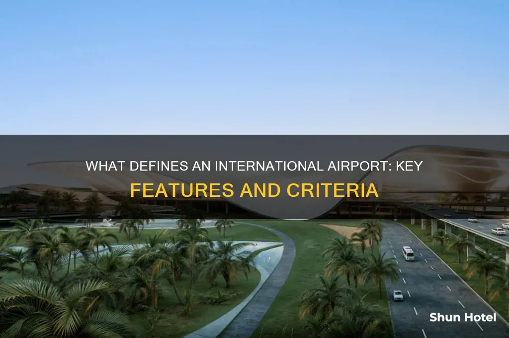 what makes a airport international