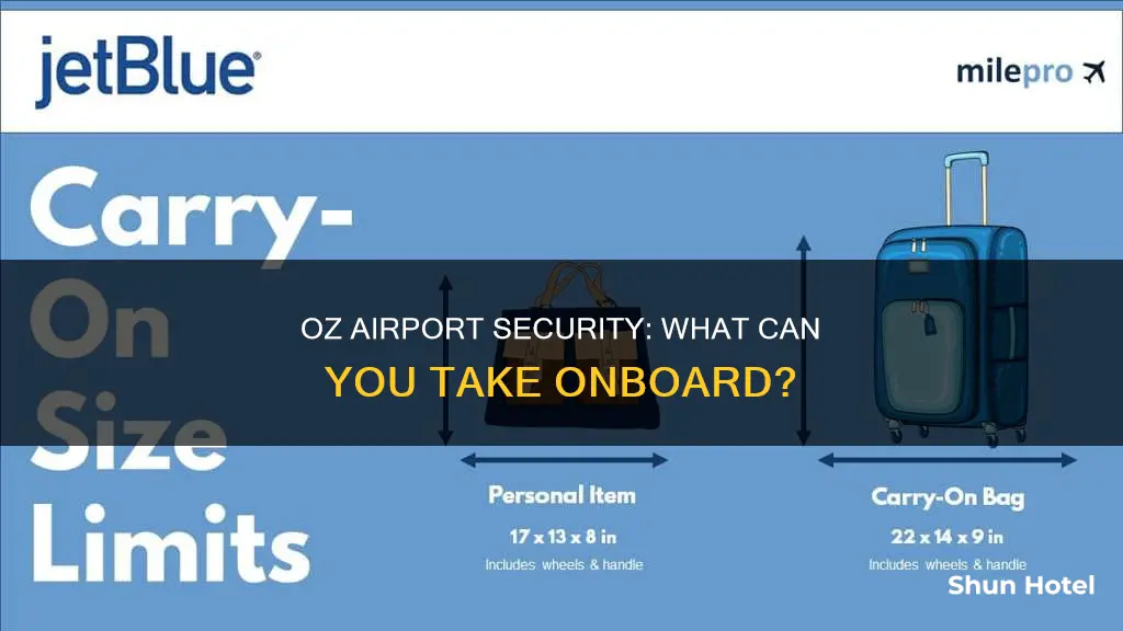 what oz items can be taking to airport