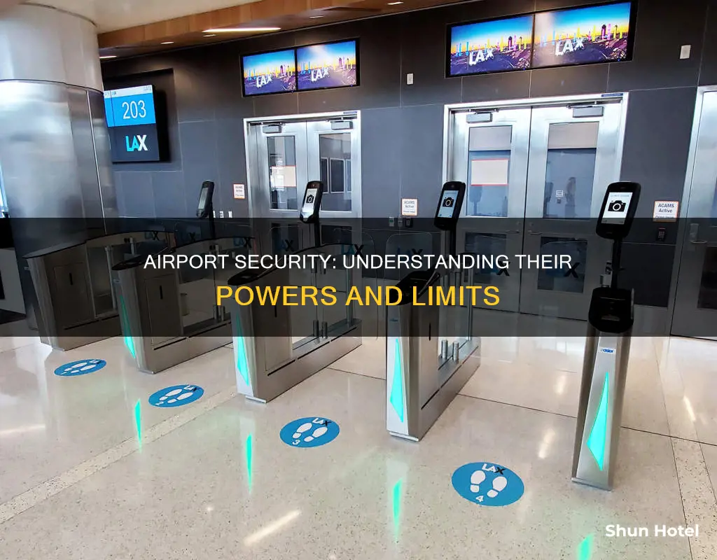 what powers do airport security have