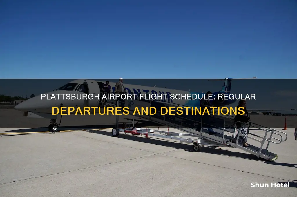 what regularly scheduled flights fly out of plattsburgh airport