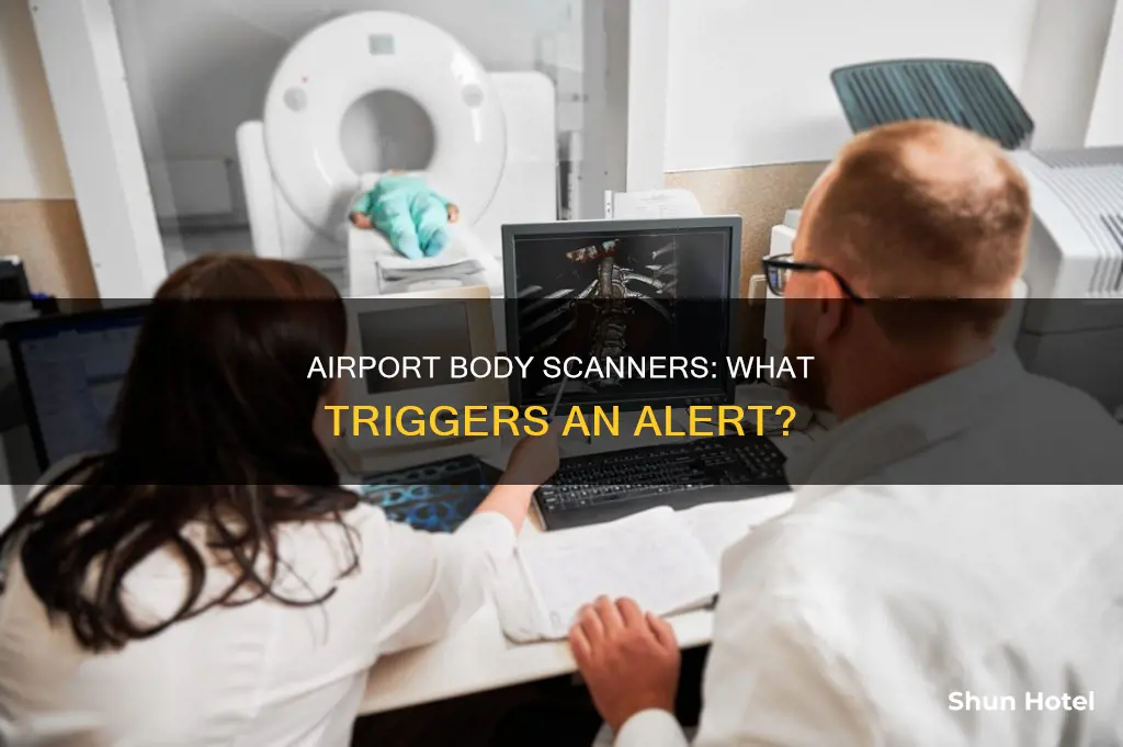 what sets off airport body scanners