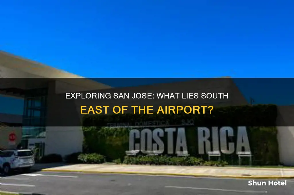what shows south east of the san jose international airport