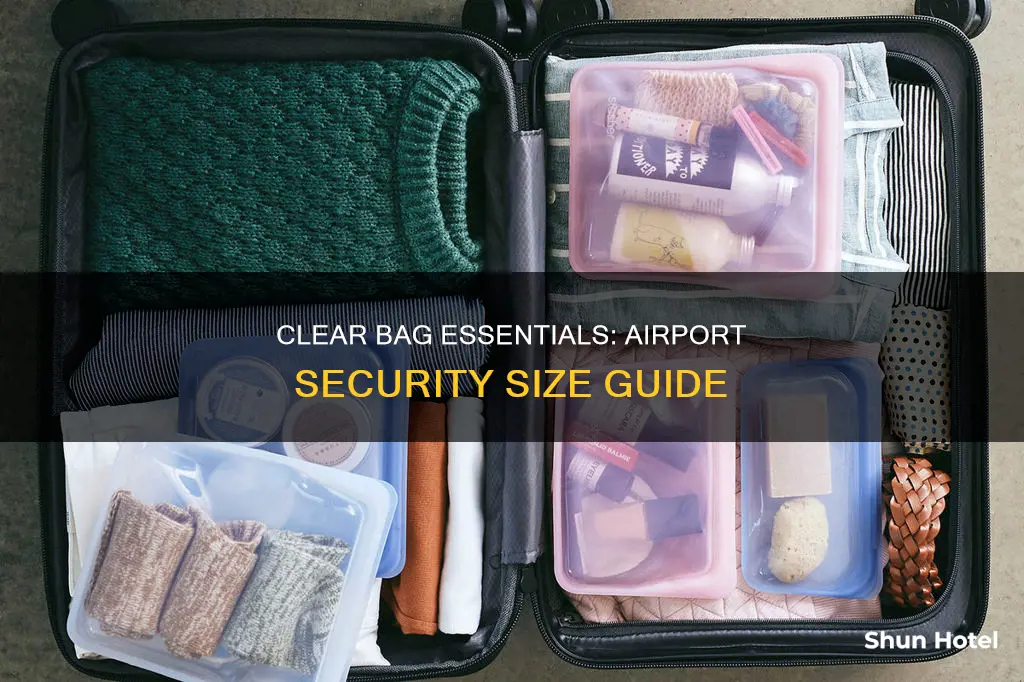 what size clear bags can you take through airport security