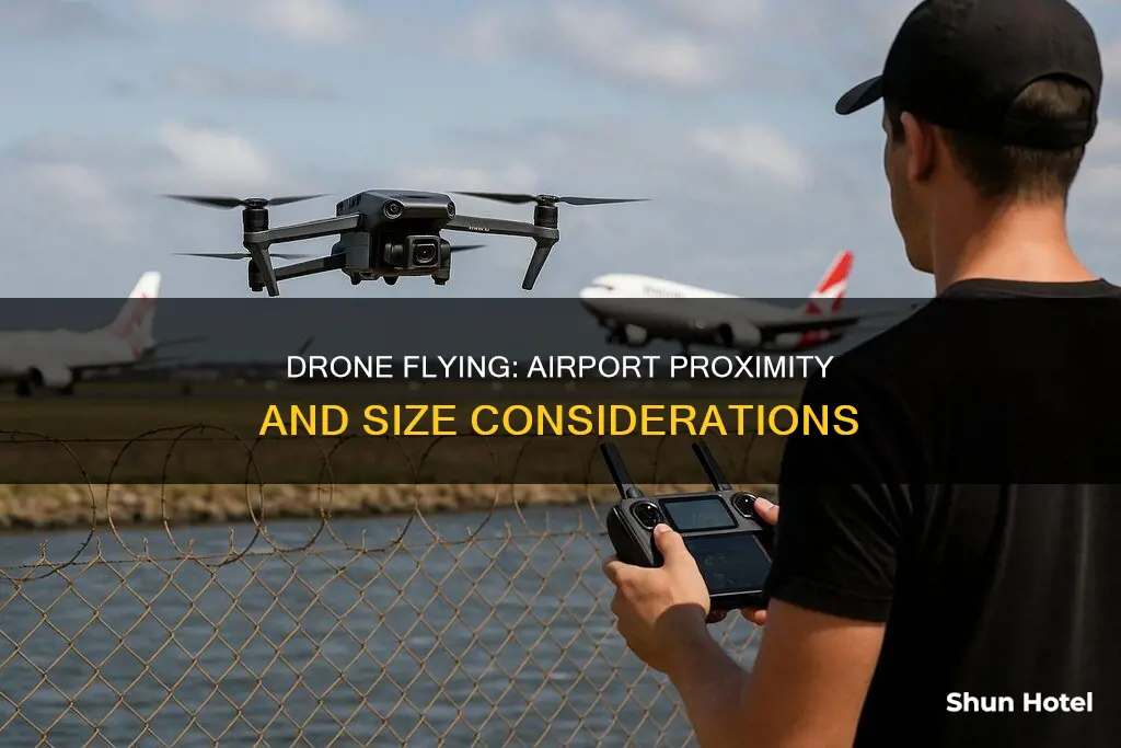 what size of airport can.you fly a drone next to