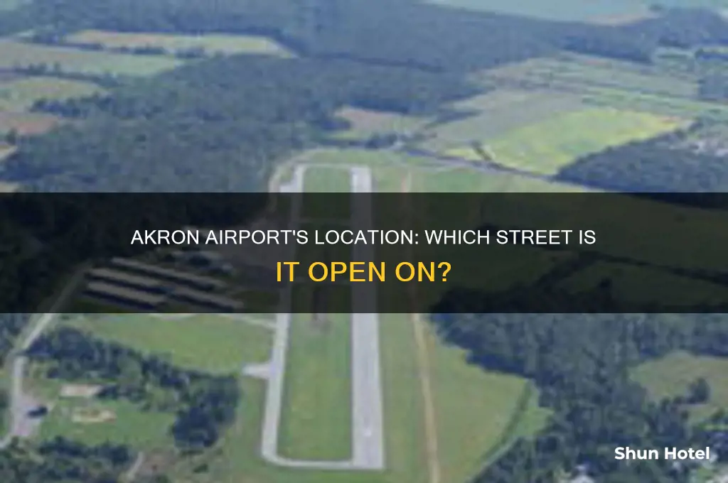 what street is the akron airport open