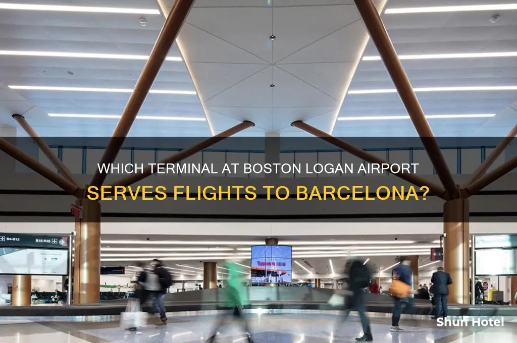 what terminal at bos airport flies to bcn