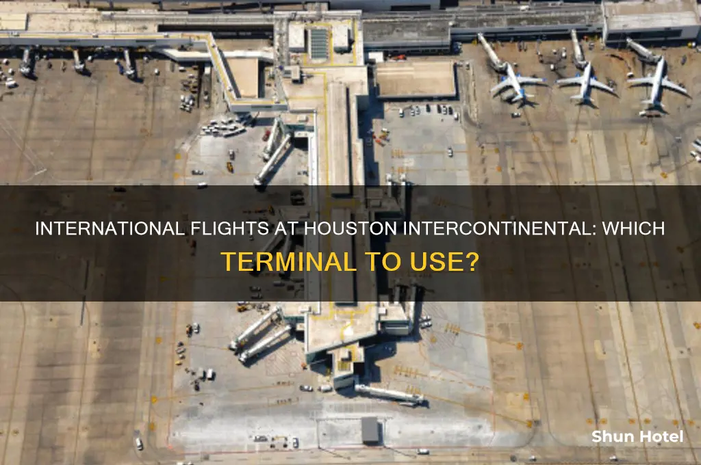 what terminal do international flights depart houston intercontinenal airport