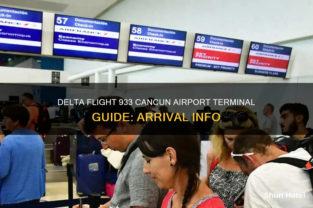 what terminal does delta 933 fly into cancun airport