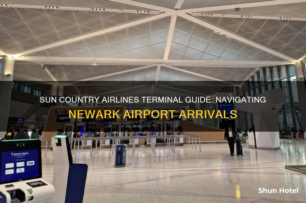 what terminal does sun country fly into at newark airport