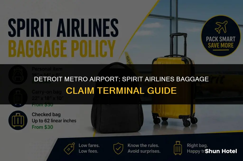 what terminal is spirit airlines baggage claim detroit metro airport