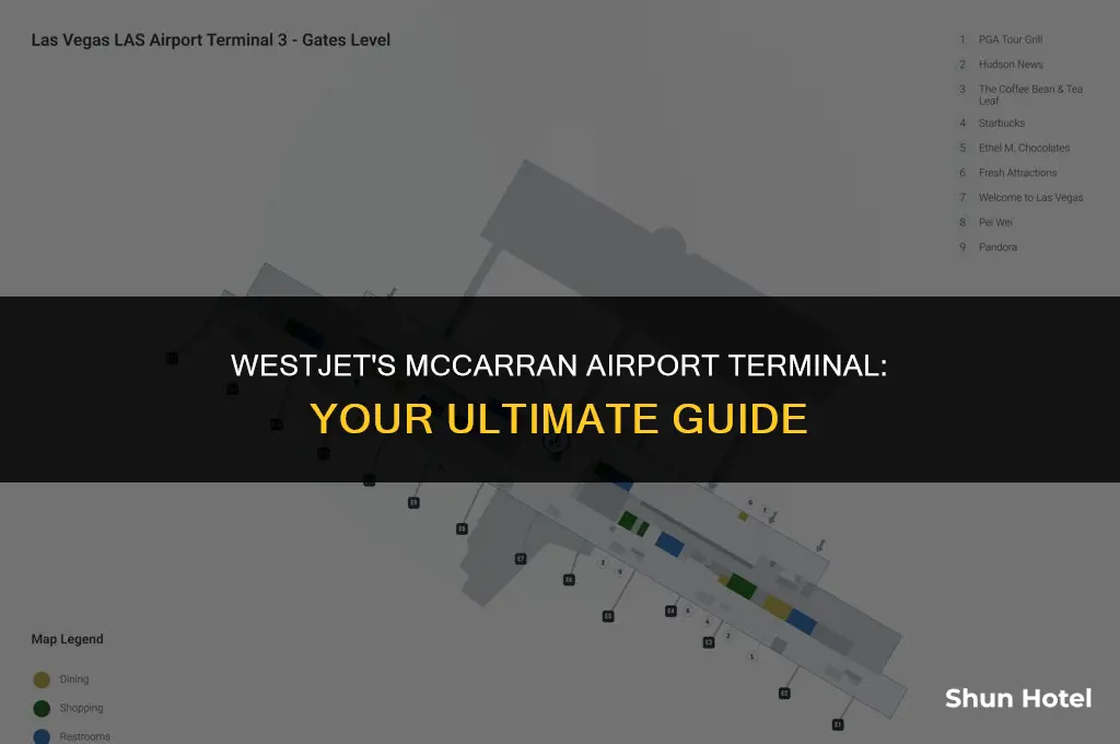 what terminal is westjet at mccarran airport