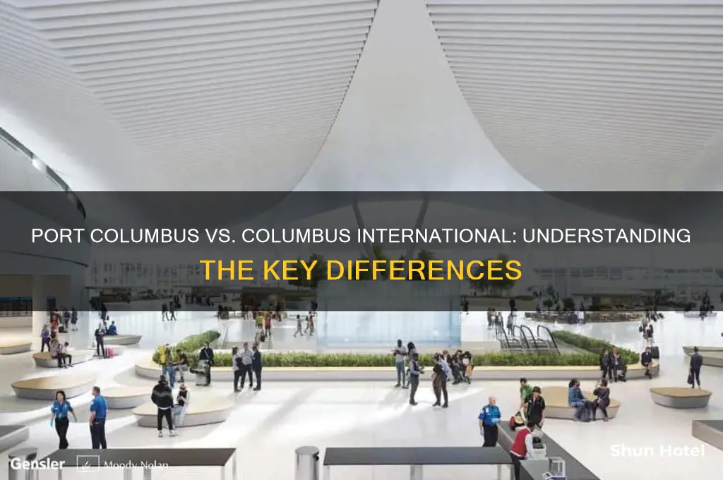 what the difference in port columbus airport and columbus international