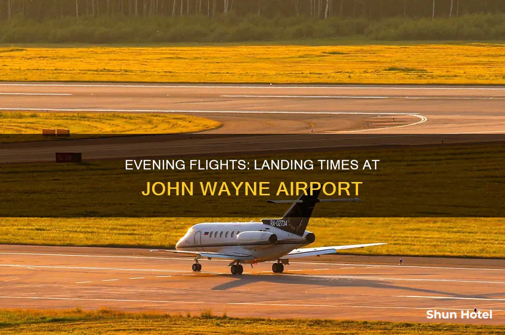 what time can plane land at john wayne airport