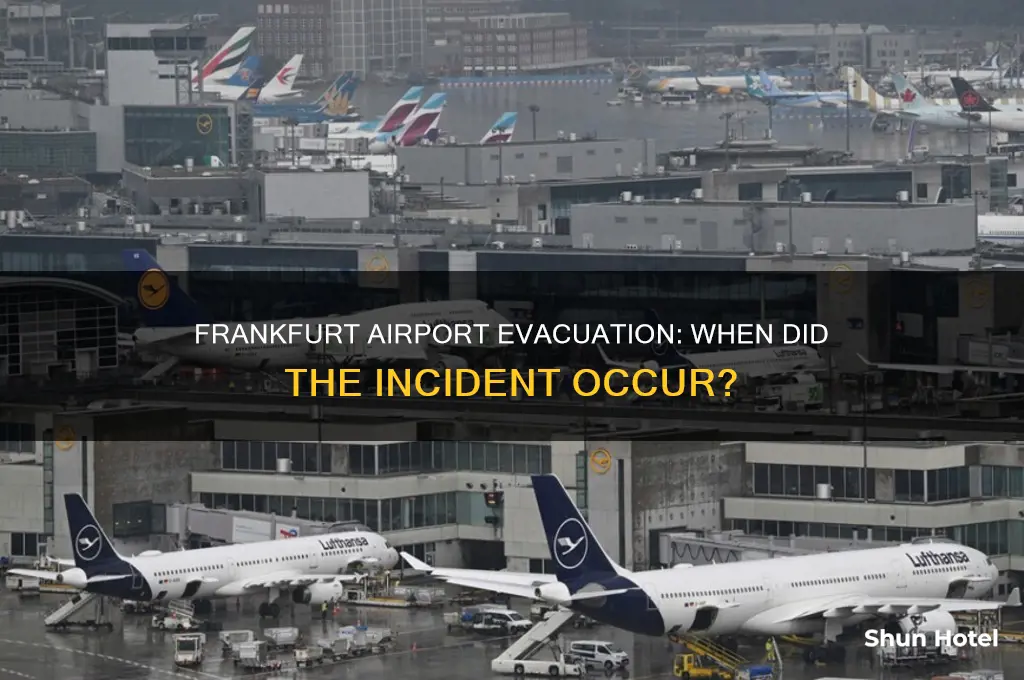 what time did frankfurt airport get evacuated