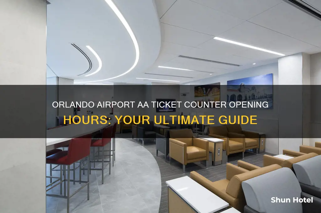 what time do aa ticket counters open at orlando airport