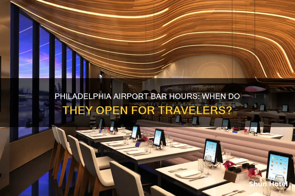 what time do bars open at philadelphia airport