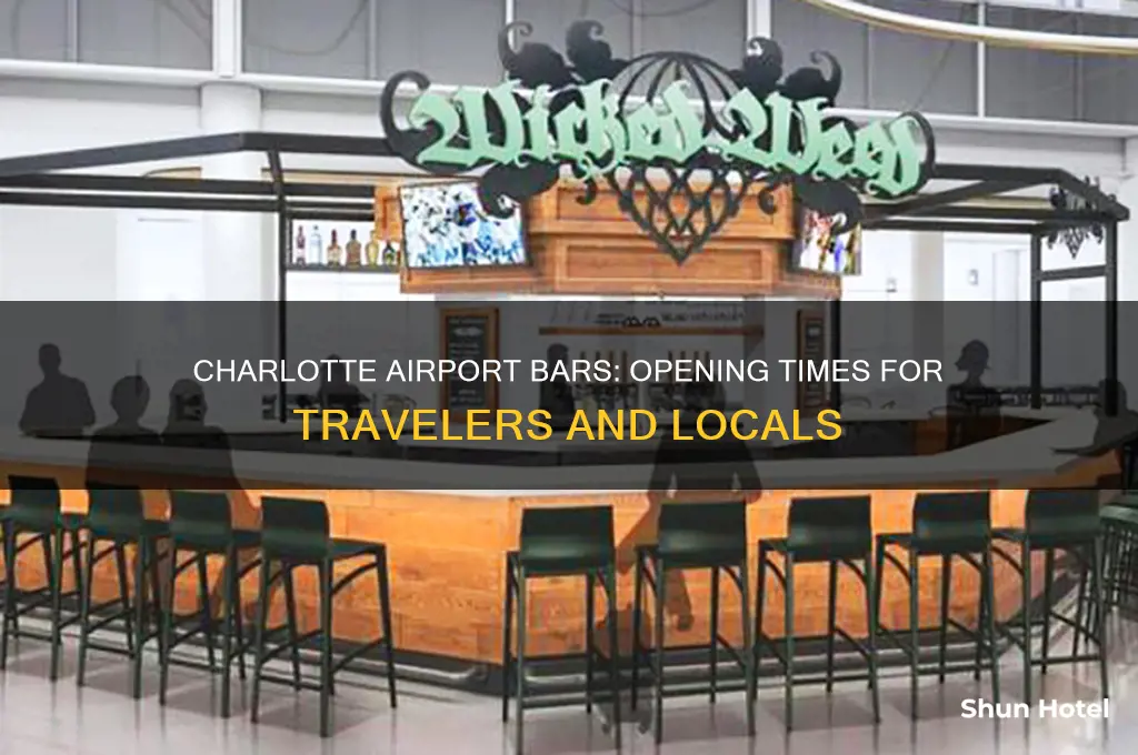 what time do bars open in charlotte airport