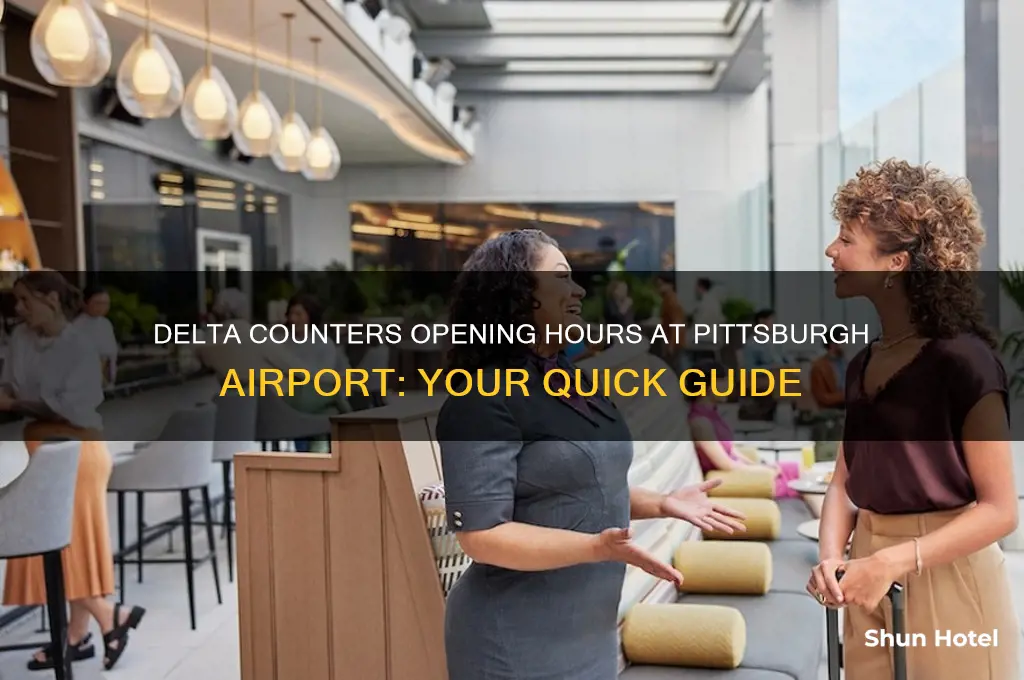what time do delta counters open at pittsburgh airport