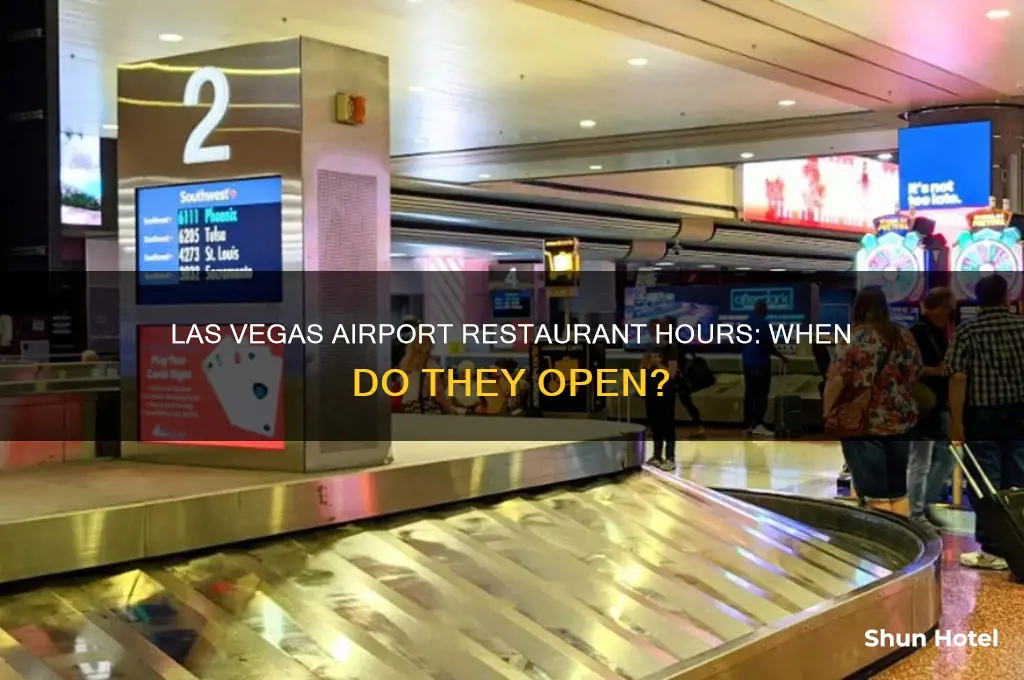 what time do restaurants open in las vegas airport
