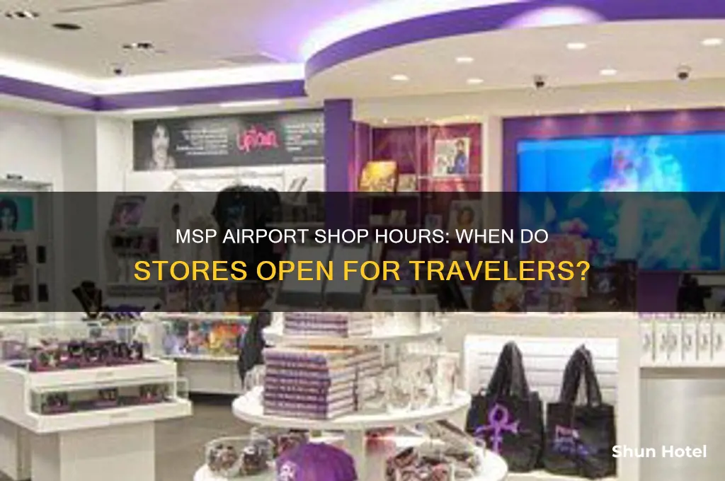 what time do shops open at msp airport