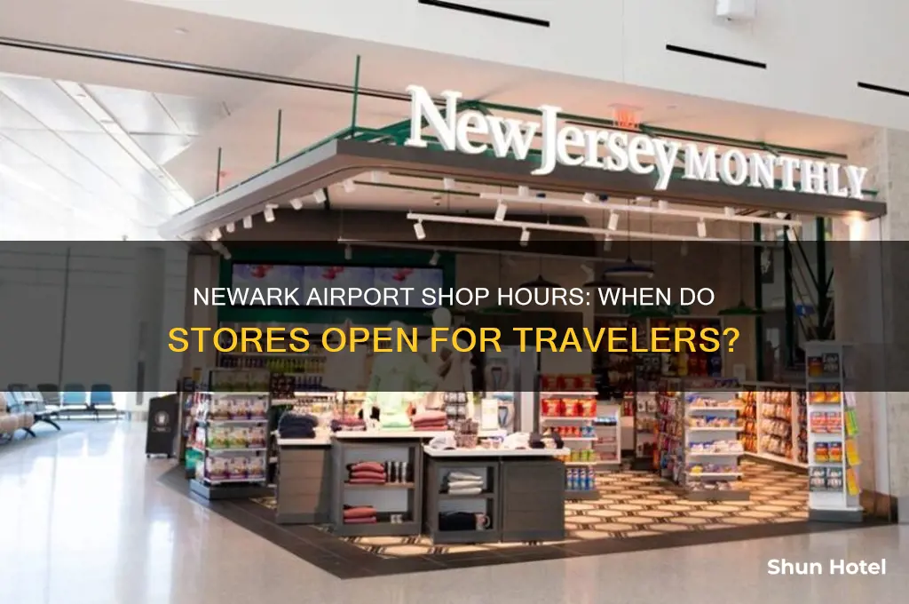 what time do shops open at newark airport