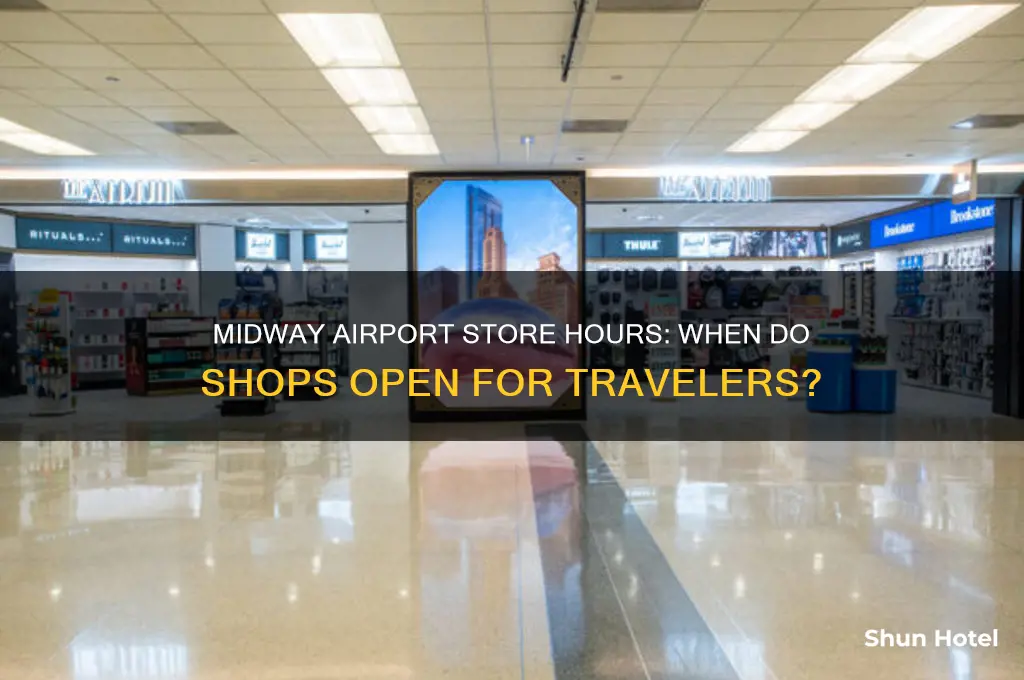 what time do stores open at midway airport