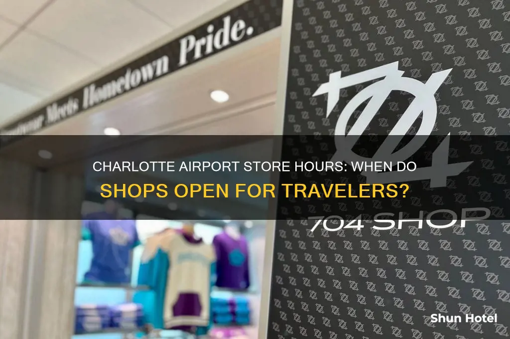 what time do stores open in charlotte airport