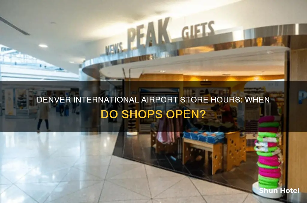 what time do stores open in dia airport