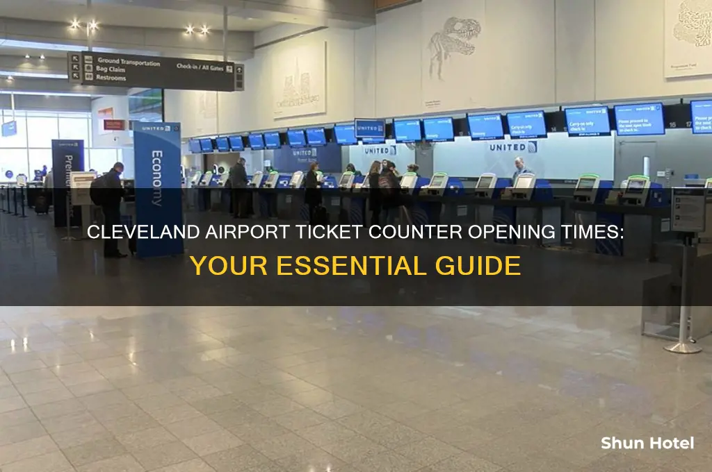 what time do ticket counters open at cleveland airport