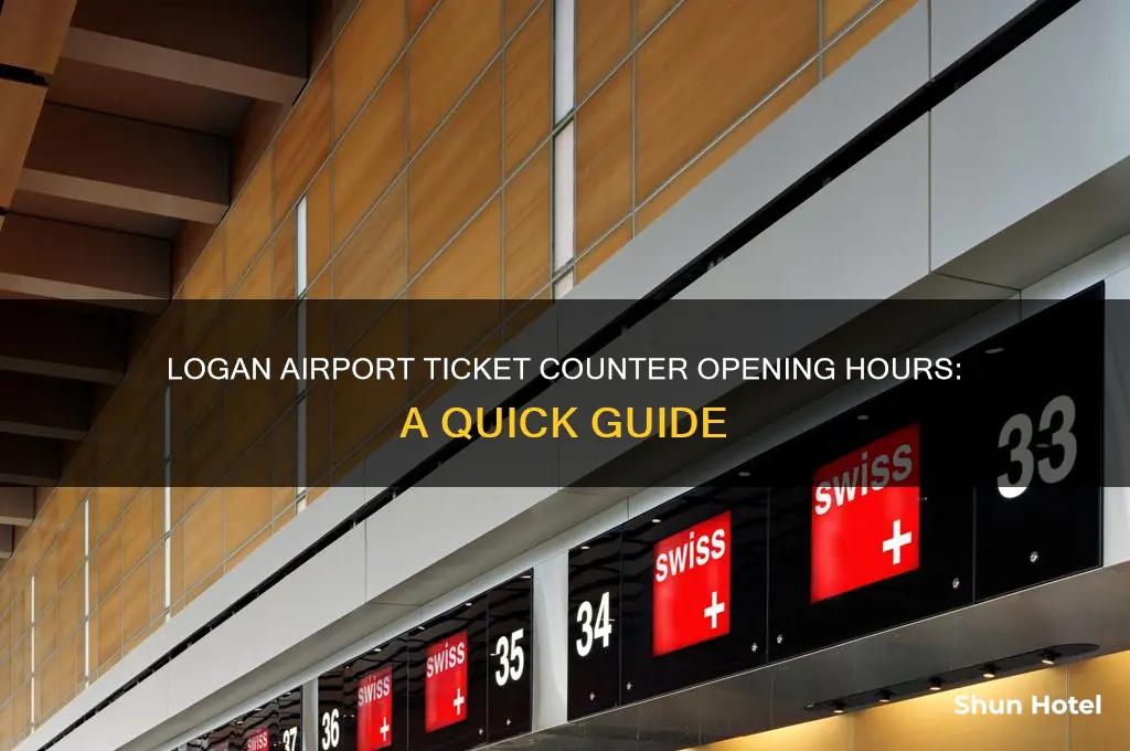 what time do ticket counters open at logan airport