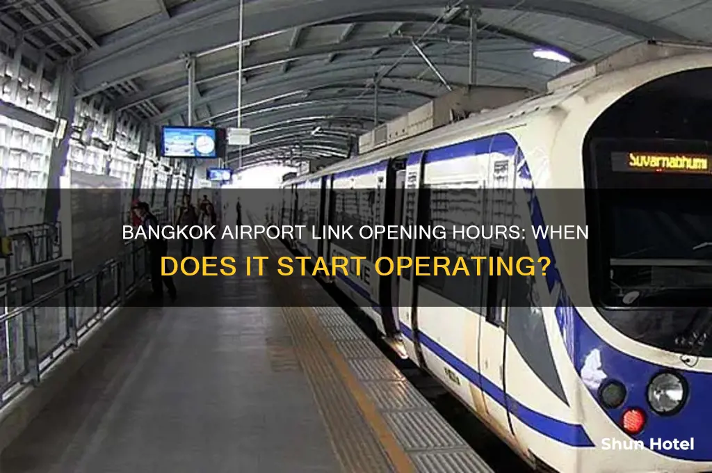 what time does airport link bangkok open