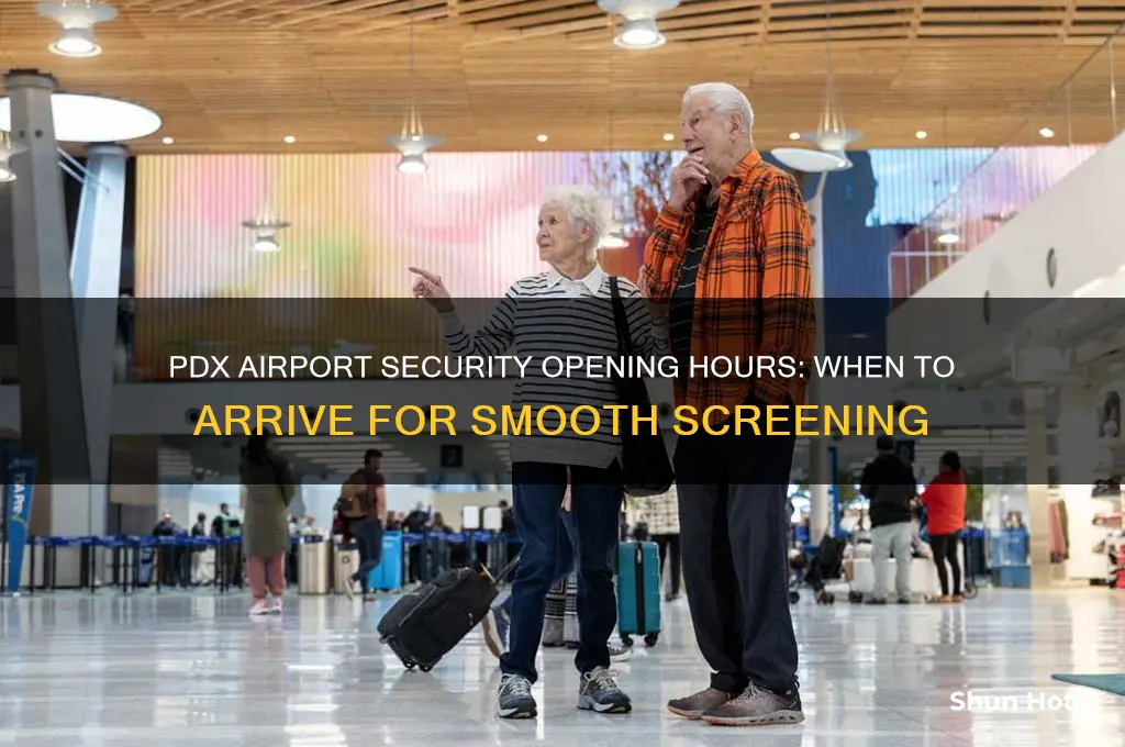 what time does airport security open at pdx