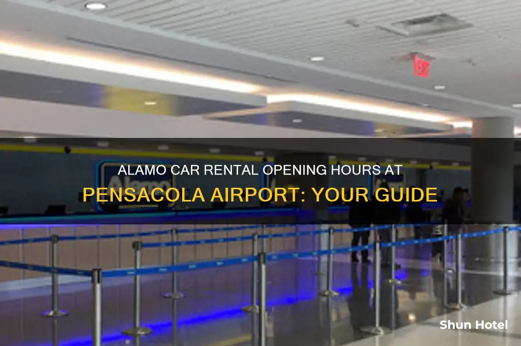 what time does alamo car rental open at pensacola airport