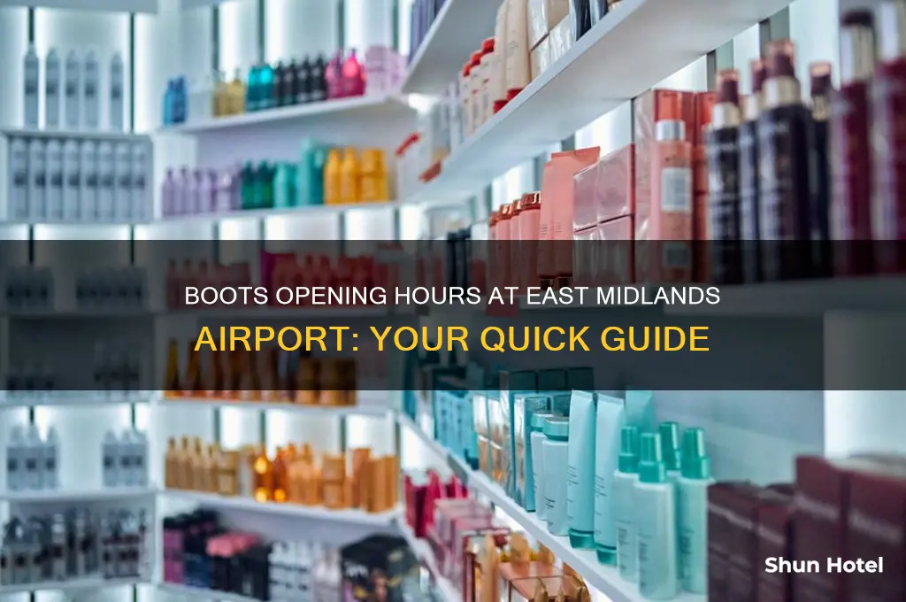 what time does boots open at east midlands airport