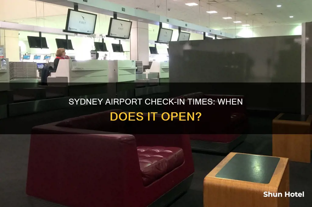 what time does check in open sydney airport