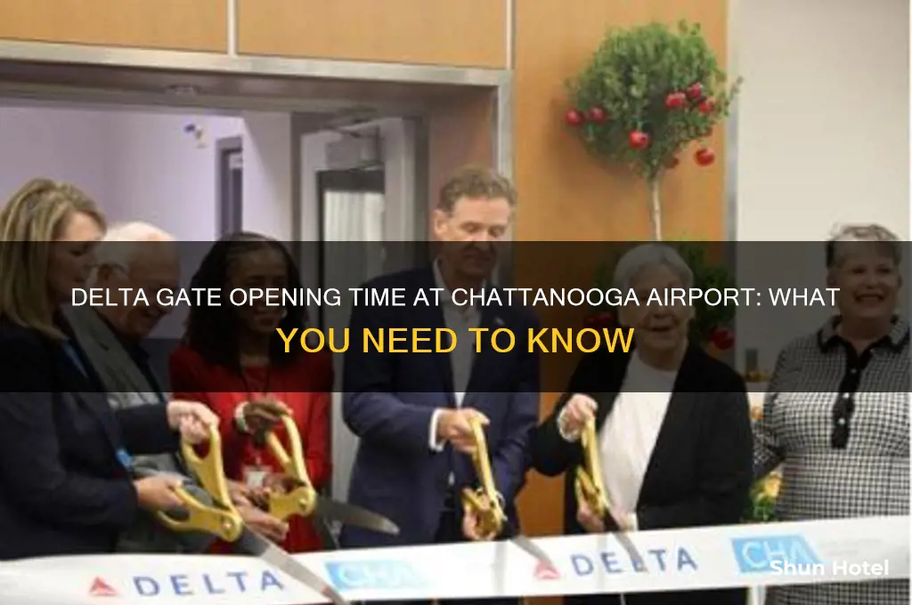 what time does delta gate open at chattanooga airport