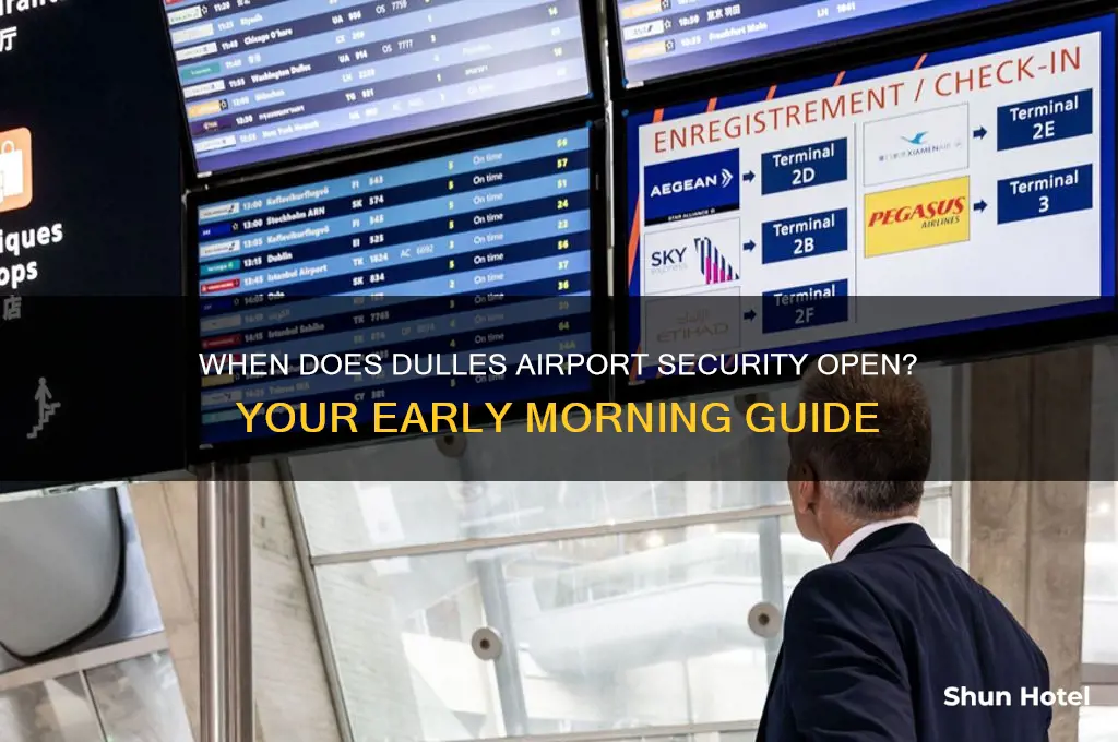 what time does dulles airport security open