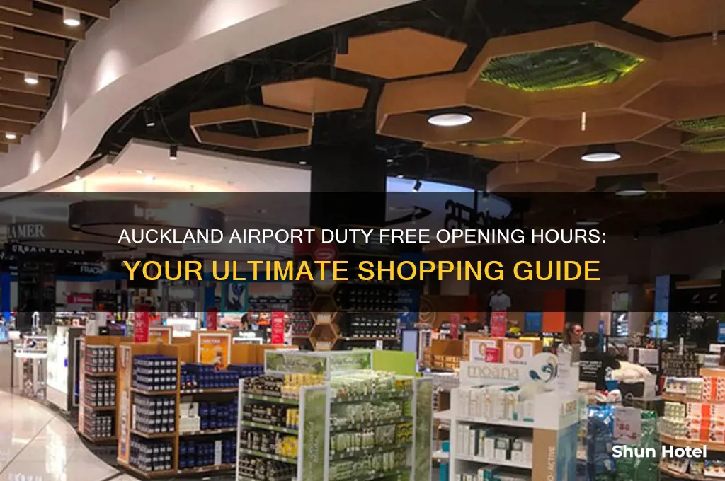 what time does duty free open at auckland airport