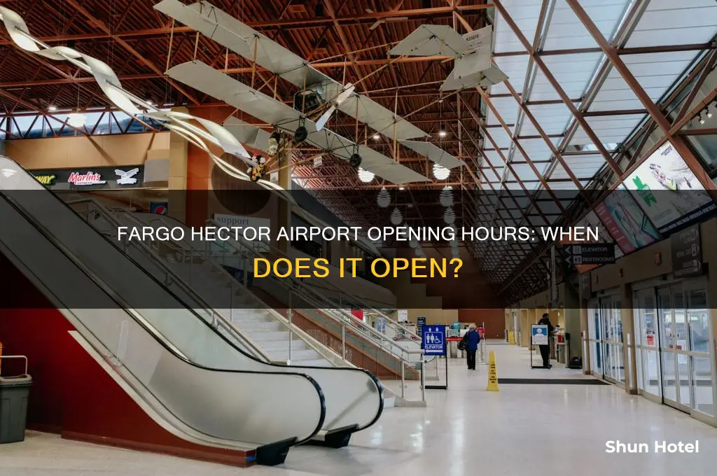 what time does fargo hector airport open