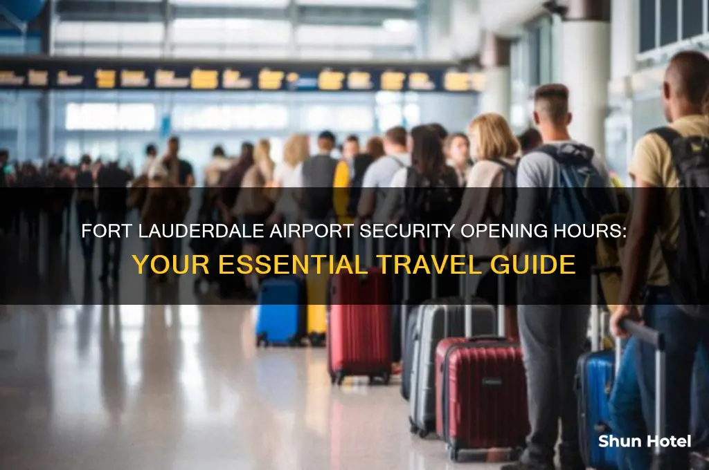 what time does fort lauderdale airport security open
