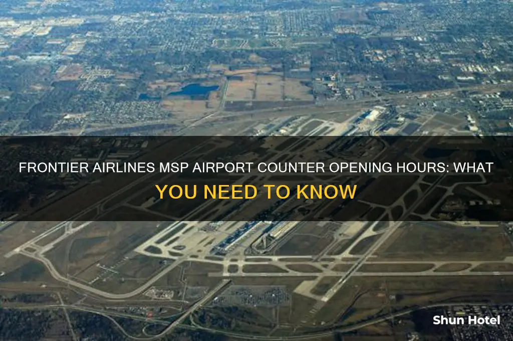 what time does frontier counter at msp airport open