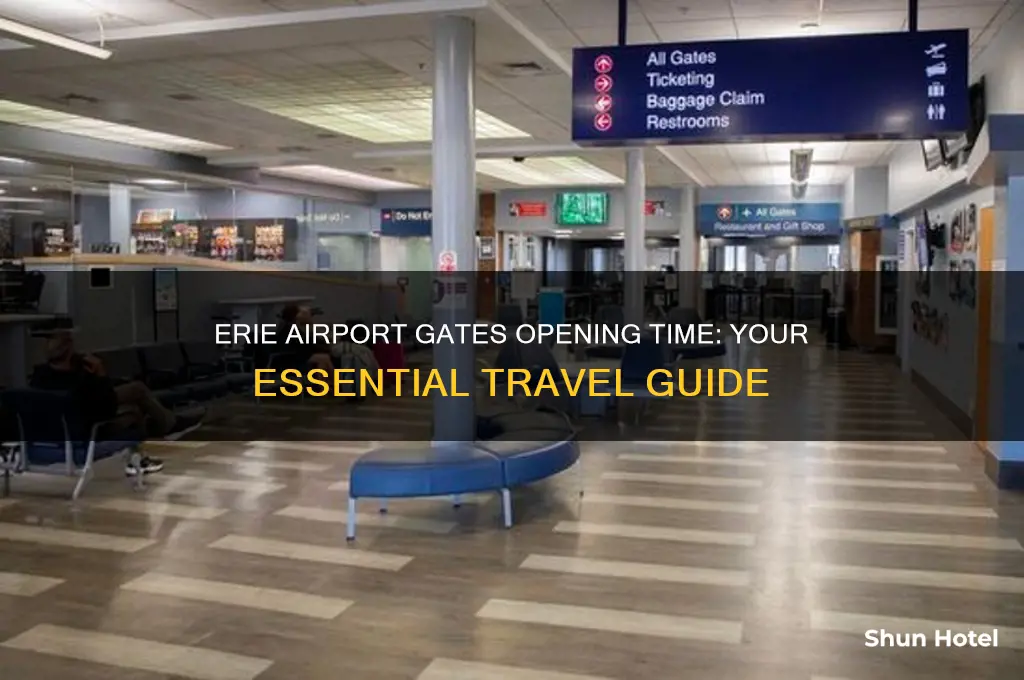 what time does gates open at erie airport