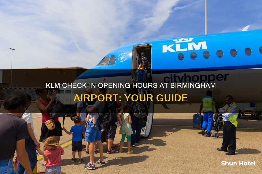 what time does klm check in open at birmingham airport