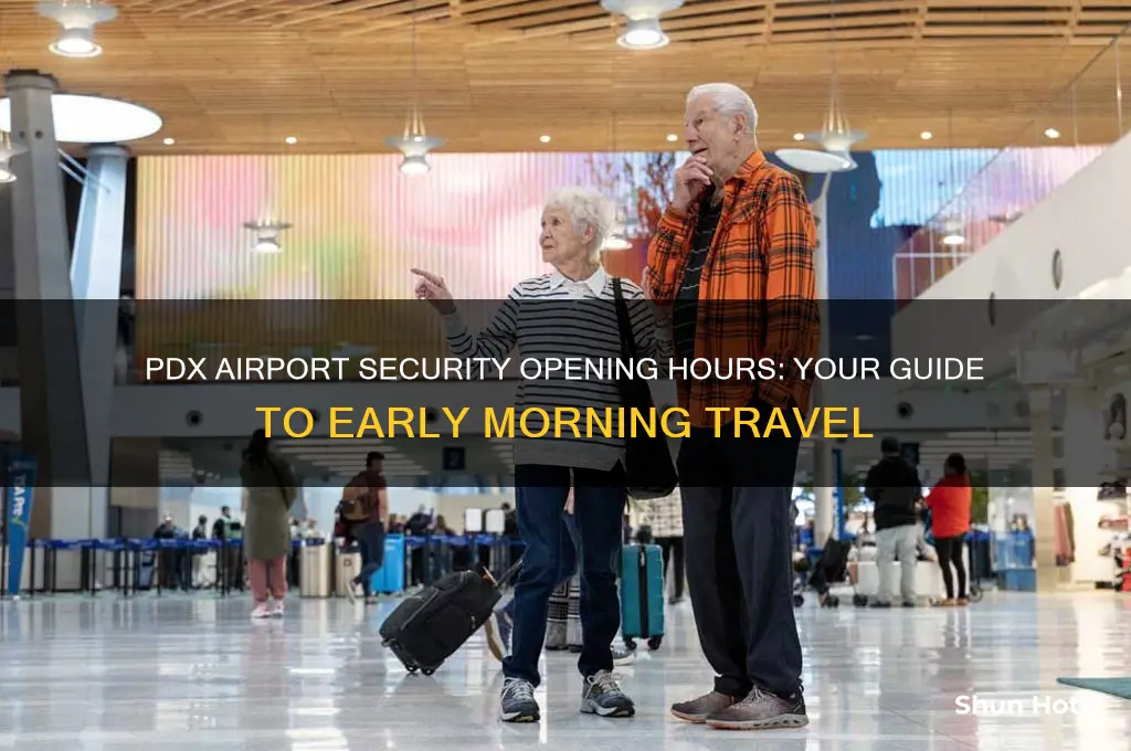 what time does pdx airport security open