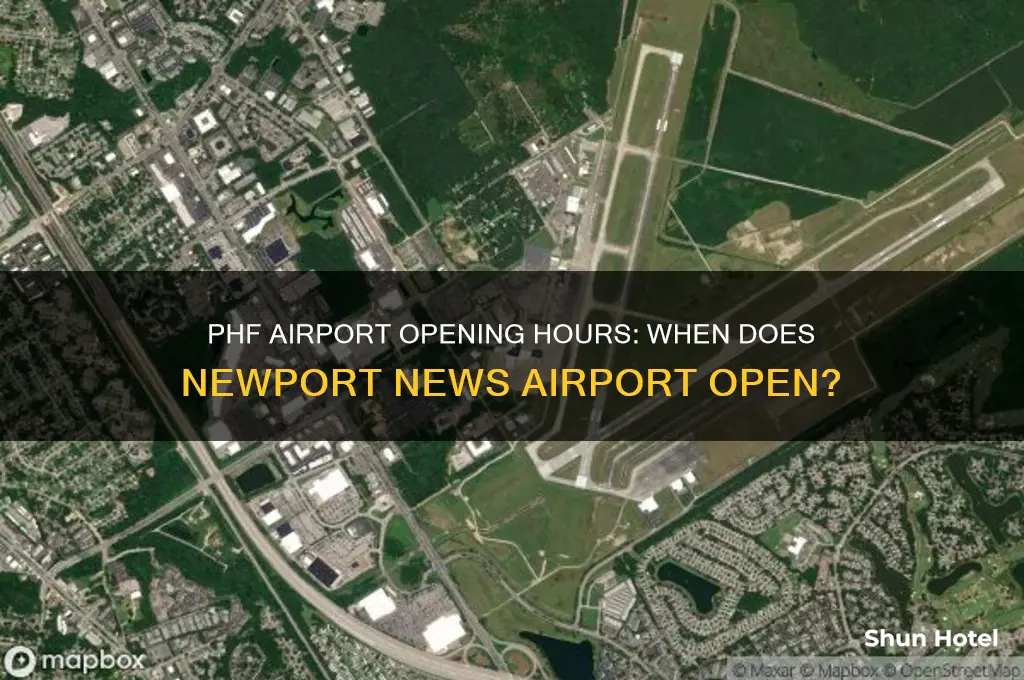 what time does phf airport open