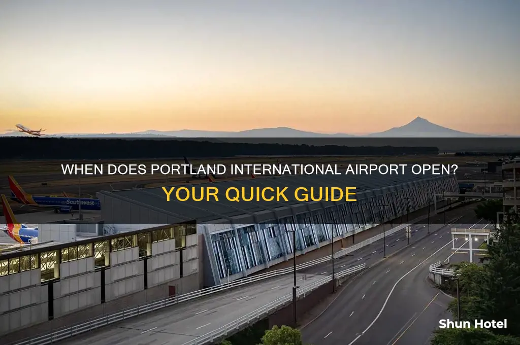 what time does portland international airport open